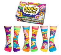 United Oddsocks Hippy Go Lucky Box of 6 Odd socks for Ladies - UK 4-8