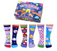 United Oddsocks Let`s Brunch Box of 6 Ladies Odd socks - UK 4-8, EUR 37-42