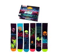 United Oddsocks Retro Wave Coffret cadeau 6 chaussettes Odd | UK 6-11 | EUR 39-46 | 7-12, multicolore, taille unique