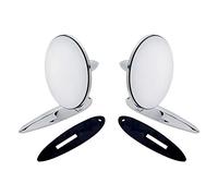 United Pacific 110745 Stainless Steel Exterior Mirror Bundle Set for 1955-57 Chevy Passenger Car, Hardware & Gasket Included - ONE Set (Pack of 2)
