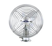 United Pacific 40848 Ventilateur de voiture robuste chromé 12 V avec pale de 15,2 cm pour voitures, camions, camping-cars et camionnettes, tout en métal, 2 vitesses, base réglable - un ventilateur