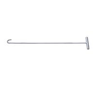 United Pacific 90010 Extracteur de goupille de 5ème roue chromé robuste de 78,7 cm, tige en acier massif avec poignée de 12,7 cm, extracteur de goupille de cinquième roue - Crochet en J - Une unité