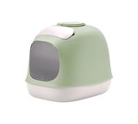 United Pets Minù Baignoire Couverte pour Chats, Design fabriqué en Italie, avec Pelle et Filtre, Vert/Blanc, litière hygiénique fermée pour Chats