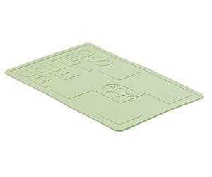 United Pets Mustafà Tapis de Sol Design pour Chiens et Chats, fabriqué en Italie, Tapis de Bol antidérapant, Vert, Taille M