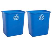 United Solutions Lot de 2 bacs de recyclage peu encombrants, s'adaptent sous le bureau et les petits espaces étroits dans le commerce, la cuisine, le bureau à domicile et le dortoir, faciles à