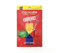 United Square Expert 2×2 Porte-clés Puzzle Cube - Ensemble de 6 Motifs géométriques avancés (Casse-tête Portable)