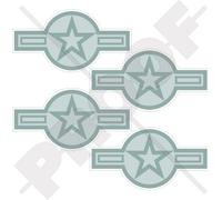 United States Azur Lowvis Aircraft Spitfire USAF USMC US Navy 7,1 cm (70 mm) Stickers muraux en vinyle, décalcomanies X4