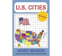 United States Cities Word Search Puzzle Book: Word Searches with Easy to Read Print About U.S. Cities, U.S. Towns, U.S. Metropolis and More | 6x9 ... Gift for Vacations, Holidays and Free Times