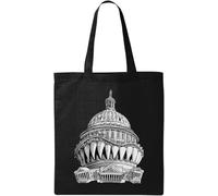 United States Congress The Big Bad Monster Sac fourre-tout en coton écologique naturel Noir, Noir , Taille unique