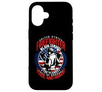 United States Firefighter We Run Towards The Flames Coque pour iPhone 16