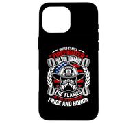 United States Firefighter We Run Towards The Flames Coque pour iPhone 16 Pro Max