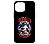 United States Firefighter We Run Towards The Flames Coque pour iPhone 16 Pro Max