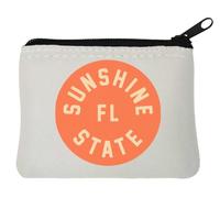 United States FL Florida The Sunshine State Porte-monnaie en néoprène Blanc 10 x 11 cm, blanc, Taille unique