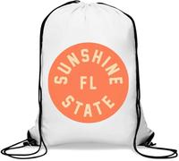 United States FL Florida The Sunshine State Sac de gym décontracté avec cordon de serrage Blanc