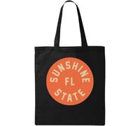 United States FL Florida The Sunshine State Sac fourre-tout en coton écologique Noir, Noir , Taille unique