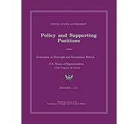 United States Government Policy And Supporting Positions 2012 (Plum Book)
