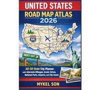 UNITED STATES ROAD MAP ATLAS 2026: All-50-State Trip Planner with Interstate Mileages, Scenic Drives, National Parks, Airports, and City Insets