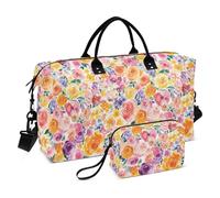 United States Rose Beauty Summer Flowers Colorful Decorative Carry on Bag Sac fourre-tout avec sangle réglable pour voyage Étanche Bolsa para viajar