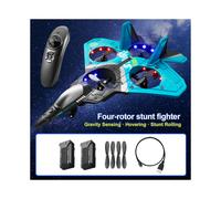 (United StatesBlue 2B) Avion télécommandé V17 RC 2,4 GHz 6 canaux, avion de chasse, planeur, mousse EPP