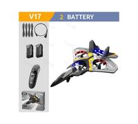 (United StatesGray 2 Battery) Drone V17 Trick 4 Rotor RC Glider Aircraft Mini Drone LED 2.4G Gravity Sensor Remote Control Helicop