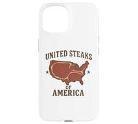 United Steaks of America - BBQ Steak Drapeau des États-Unis Coque pour iPhone 15