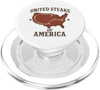United Steaks of America - BBQ Steak Drapeau des États-Unis PopSockets PopGrip pour MagSafe