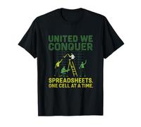 United We Conquer Feuilles de calcul Motif Grille néon T-Shirt