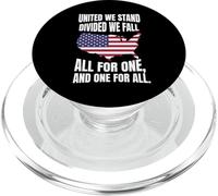 United We Stand Divided We Fall All for One and One for All PopSockets PopGrip pour MagSafe
