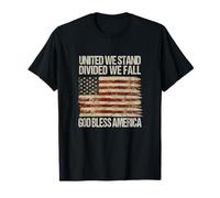 United We Stand Divided We Fall Dieu bénisse l'Amérique T-Shirt