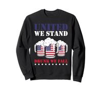 United We Stand Drunk We Fall Drinking Beer 4th of July Sweatshirt