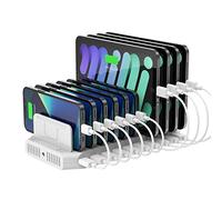 Unitek 96W 10 Ports USB Station de Charge,Station de Chargement avec QC3.0 | Chargeur USB Multiple avec 2 Ports QC3.0 Compatible avec Téléphone, Tablette