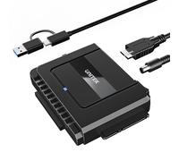 UNITEK Adaptateur de disque dur IDE SATA vers USB, Disque Dur Externe pour 2,5 3,5 Pouces HDD SSD, Câble de Données USB C avec adaptateur USB A et Adaptateur Secteur 12V/2A inclus