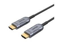 UNITEK C11035DGY Câble HDMI 2.1 70m, Type A (Standard) Mâle-Mâle, 48 Gbit/s, ARC, HDR, Contacts Or, Fibre Optique, Gris, Compatibilité 3D, 4320p