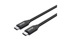 Câble UNITEK USB C vers USB C 2 mètres 100W 20V/5A Cordon de synchronisation de charge rapide pour appareils USB Type C Durable Nylon tressé Noir
