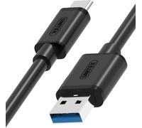 Unitek C14103BK - Câble USB 3.1 type A type A type C M-M 1,5 m (jusqu'à 5 Gbps de transfert)