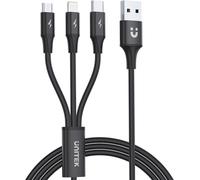 UNITEK Câble 3 en 1 : Lightning, USB-C, Micro USB 1.2m