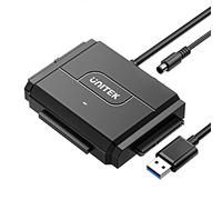 UNITEK Adaptateur vers SATA/IDE USB 3.0,Adaptateur Disque Dur IDE SATA pour Disque Dur HDD/SSD Externe Universel 2,5/3,5 pouces,avec Adaptateur Secteur et témoin d’activité à LED.[Jusqu’à 10TB]