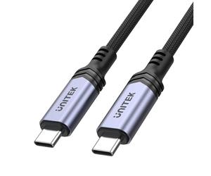 UNITEK Câble de charge USB-C avec Power Delivery | C14110GY-2M | Longueur 2 m | Puce E-Marker | Charge et synchronisation | USB 2.0 Standard 480 Mbps | Puissance de charge 240 W - 48 V / 5 A