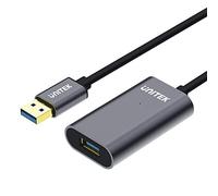 UNITEK Câble d'extension de 10 mètres avec amplificateur USB 3.1 Gen1 │ Câble répéteur USB avec amplificateur de signal et alimentation│ USB-A mâle vers USB-A femelle │ 5 Gbit/s, Plug&Play│ Aluminium