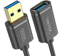 UNITEK Câble d'extension USB SuperSpeed 3.1 Gen 1 de 3 mètres │ USB A mâle vers USB A Femelle │ Rallonge pour imprimante, Souris, Clavier, Lecteur de Carte │ 5Gbps, Plug&Play │ Contacts dorés, Noir