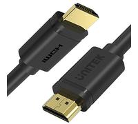 Unitek Câble HDMI mâle vers 2.0, 4K @ 60p, diamètre extérieur 7,3 mm, 100% cuivre, haute vitesse avec Ethernet HDMI, câble de moniteur, câble d'affichage, noir 1 m