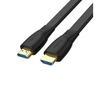 UNITEK Câble plat HDMI 2.0 haute performance pour transmission Ultra HD 4K @ 60Hz jusqu'à 18 Gbps Prise en charge HDR10 HDCP 2.2 Ethernet plaqués or 1 m
