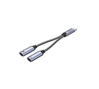 UNITEK Câble répartiteur avec Port USB-C et 2 Ports 1 x USB-C pour Audio 1 x USB-C pour Chargeur Écoute et Charge simultanée Puissance de Sortie 18 W Qualité Audio 16 bit/48 KHz