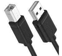 UNITEK Câble USB A 2.0 vers USB B (mâle)/ 1 mètre, noir, PVC, 28AWG/ Câble de données pour imprimante/câble d'imprimante compatible avec PC, ordinateur portable/Y-C430GBK