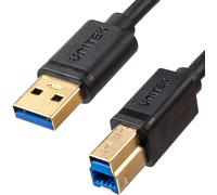 Unitek Câble USB C14095BK-2M pour imprimante, USB-A, USB 3.0, 5 Gbps, 2m