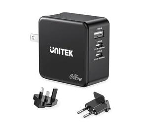UNITEK Chargeur Mural P1117B Noir 65 W (1 unité) - Marque EAN : 4894160049148