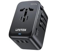 Unitek Chargeur Secteur Usb Universel 200 Pays Avec Ports Usb / Usb-C Gan 100w