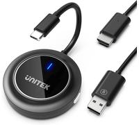 Unitek Émetteur et récepteur sans fil USB C vers HDMI 5G USB C HDMI pour streaming vidéo audio depuis ordinateur portable, PC vers HDTV, projecteur, extendeur sans fil FHD, récepteur satellite HD