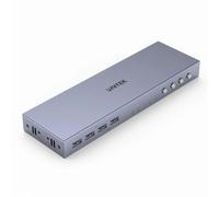 UNITEK HDMI KVM Switch 4 Entrées et 1 Sortie - Partage 1 Moniteur HDMI et 4 Ports USB dans 4 Appareils - Prend en Charge la Résolution Jusqu'à 4K@60Hz et HDCP 2.2 -Transmission de Signal EDID - Argent