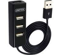 UniTek Hub 4 ports USB 2.0 - Noir - Chargeur pratique pour téléphones portables